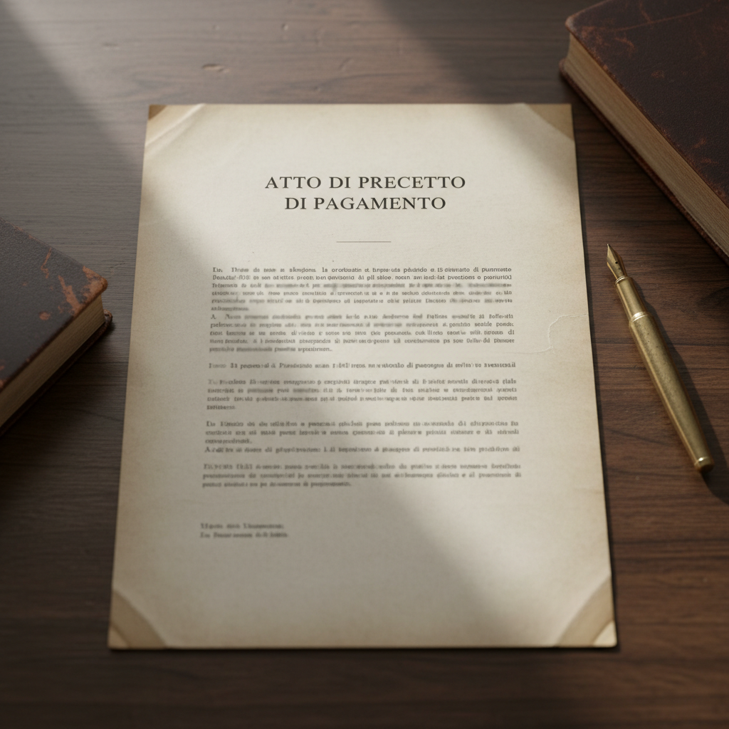 Atto di precetto di pagamento
