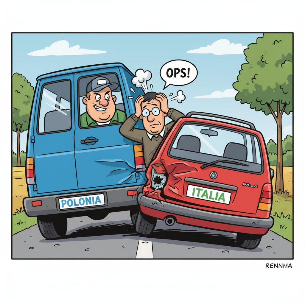 Sinistro auto con targa straniera